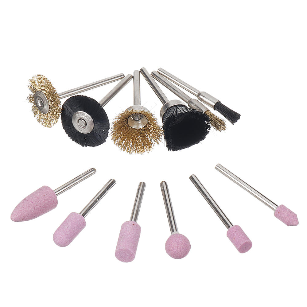 12Pcs Grinding Head Polishing Wheel SetRotary Brush Wire Wheel Brush Grinder Rotary Tool Accessories