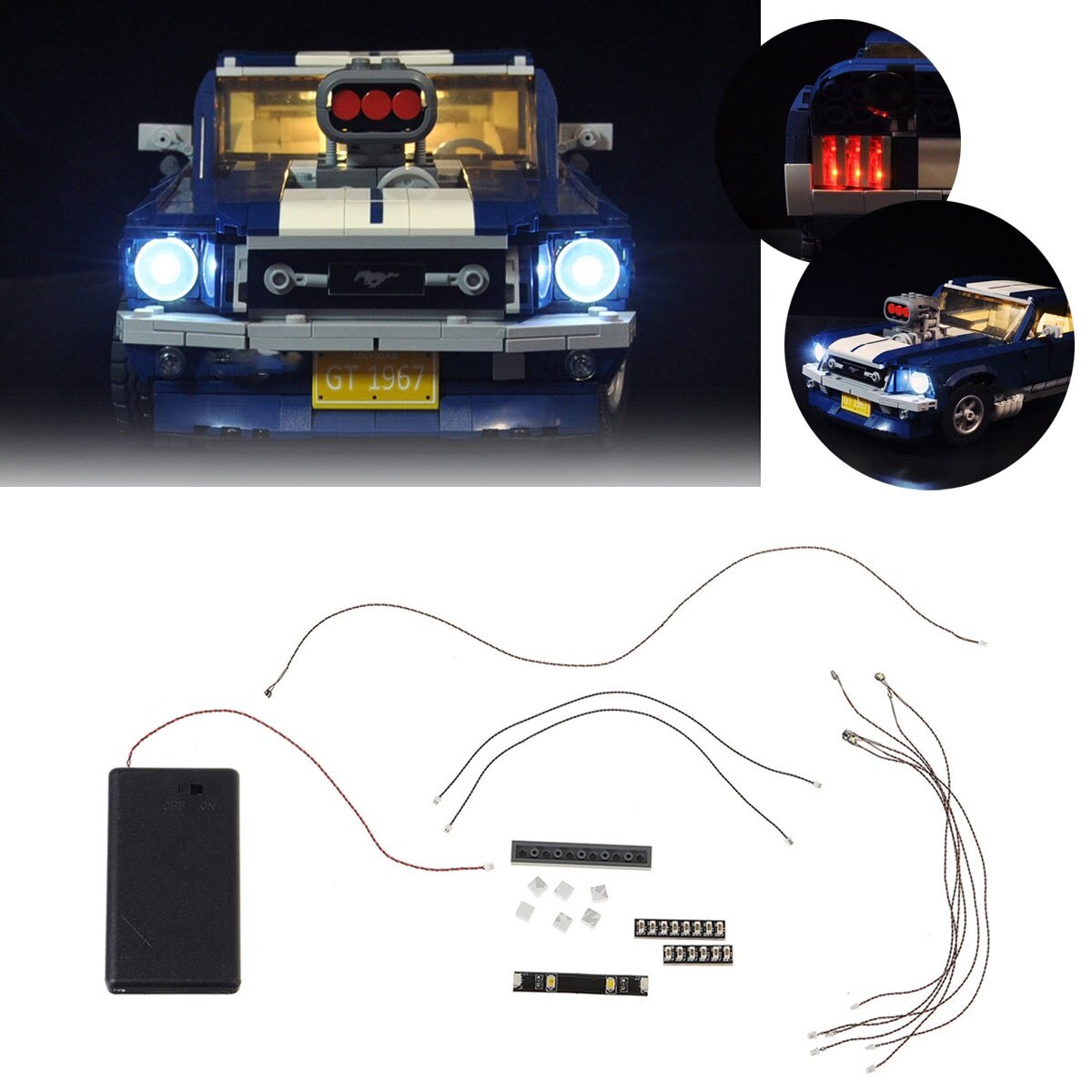 

DIY LED Light String Kit For LEGO 10265 Series For Ford Mustang Model Bricks Toy