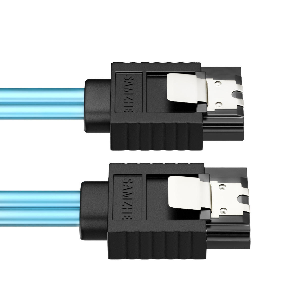 SAMZHE SATA III 6.0 Gbps Data Cable with Locking Latch SATA3 HDD Data Cable for SSD DVD PC Computer 
