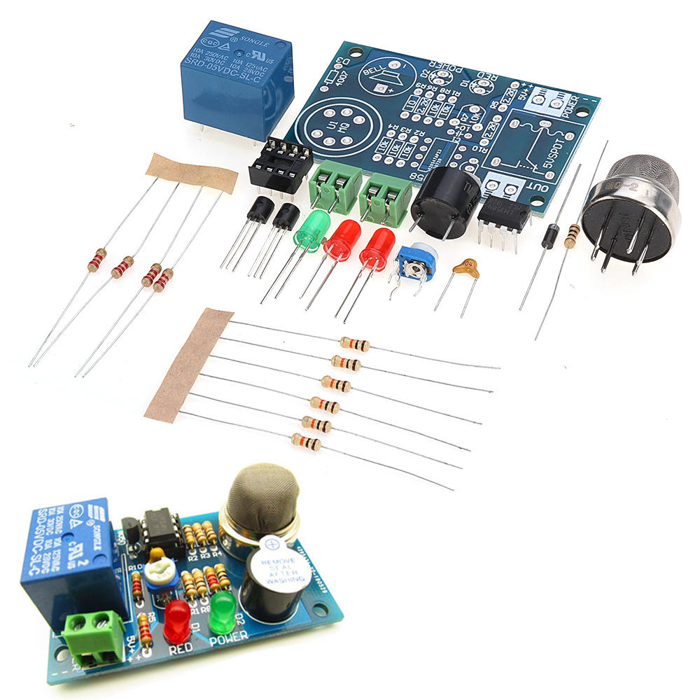3 stks Elektronische DIY Kit MQ-2 Rooksensor Detector Aardgas Alarm Componenten Kit