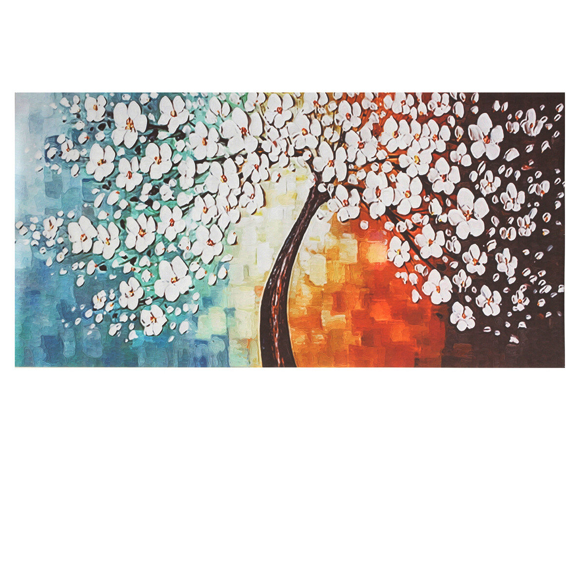 

Белая Слива Цветочное Дерево Масло Картины Без Рамы Печать на Холсте Wall Art Picture Украшения Дома
