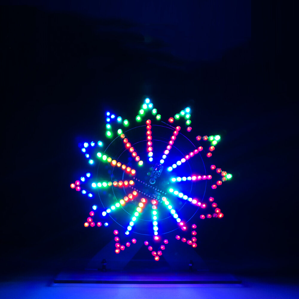 

Geekcreit® DIY Colorful LED Автоматическое вращающееся колесо обозрения Набор Электронные компоненты Diy Music Spectrum