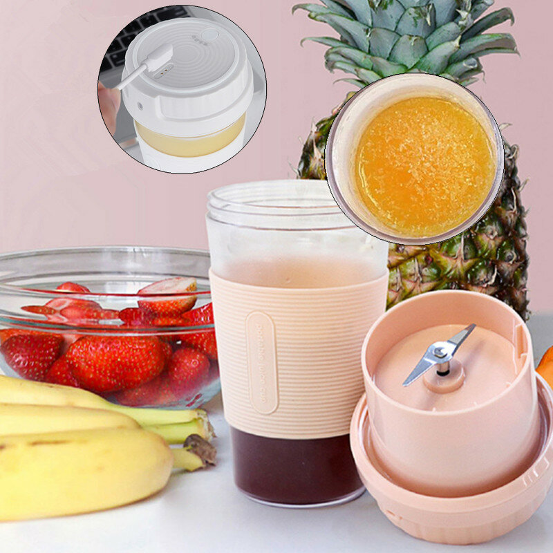 Nathome 250 ml Fruit Juicer Fles Draagbare DIY Juicing Extracter Cup Magnetische Opladen Draagbare C