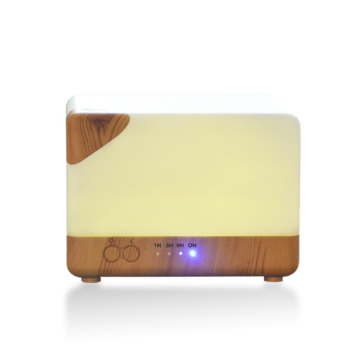 スマートWIFI 110-220V 12W木目インテリジェントアロマセラピー加湿器6色LEDライトAmazon Alexa Google Control