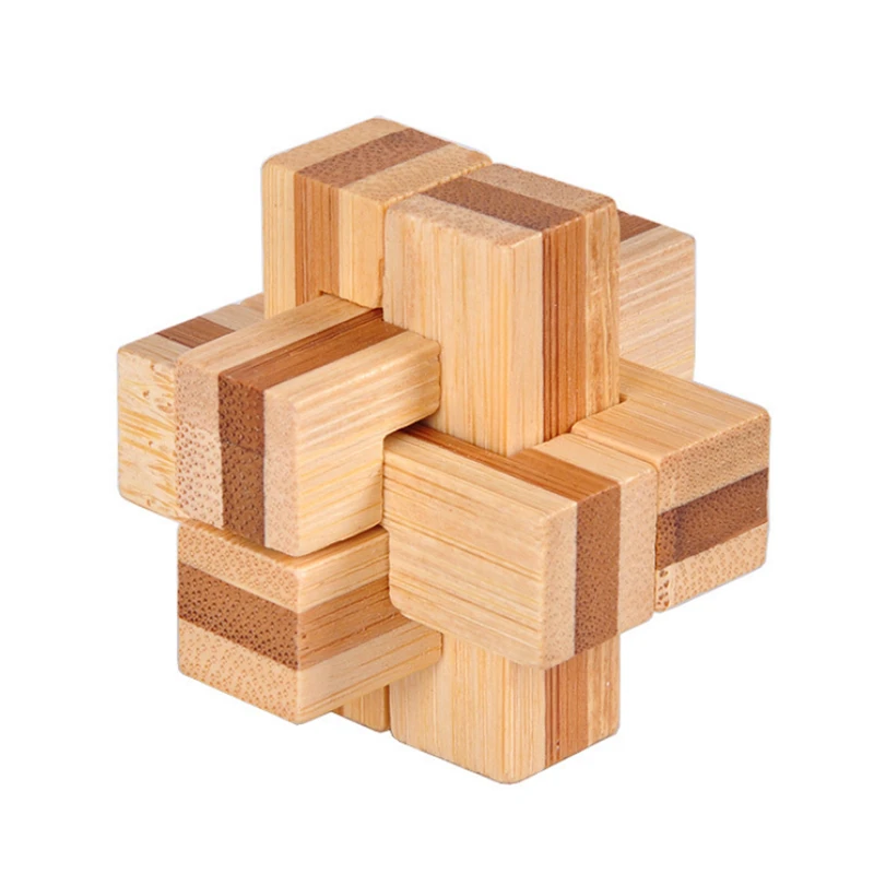 3d interlocking puzzles game toys jigsaw puzzle toy bamboo small size for adults kids iq brain teaser kong ming lock