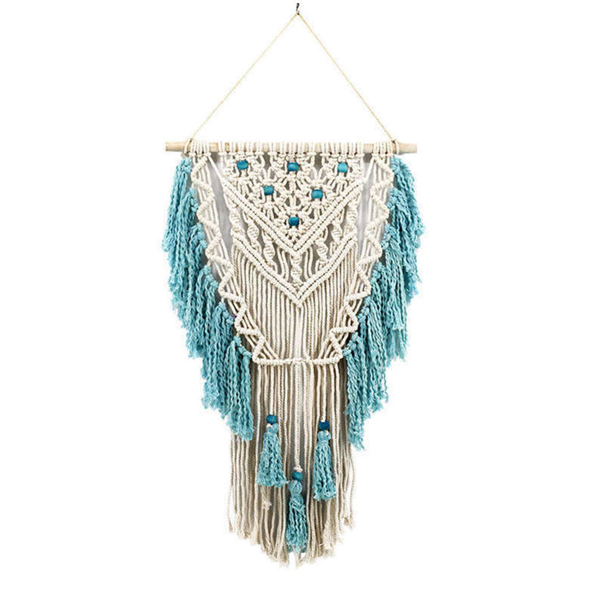 Hand Knotted Macrame Wall Art Handmade Bohemian Hanging Tapestry Room Decorations