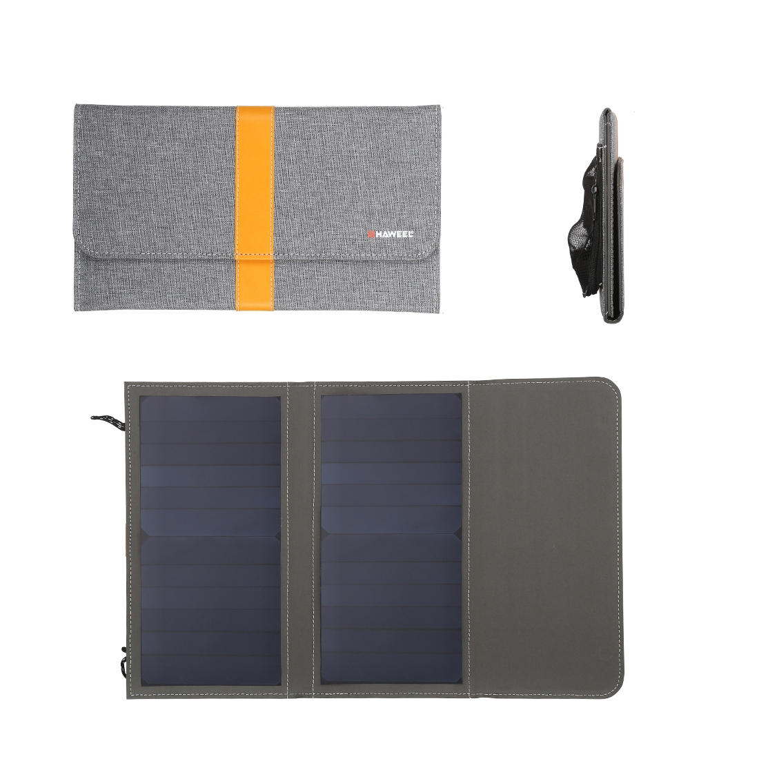 HAWEEL 5V 14W Waterproof Solar Charge Bag Folding Panel DIY Power Bank with Dual USB