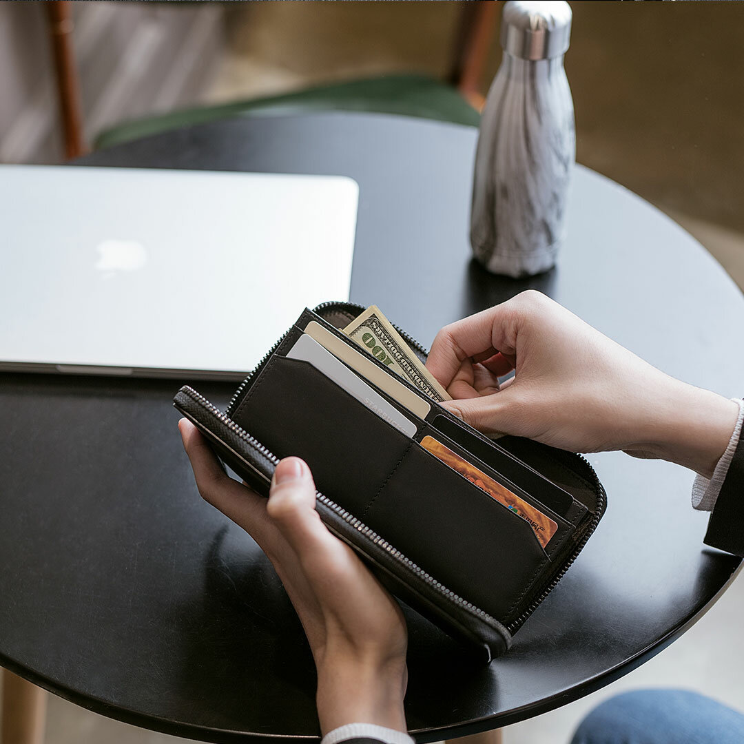 Xiaomi 90FUN Μοσχάρι δερμάτινο πορτοφόλι ταξιδιού Αδιάβροχη αντικλεπτική τσάντα με κάρτες διαβατηρίου με πιστωτική κάρτα