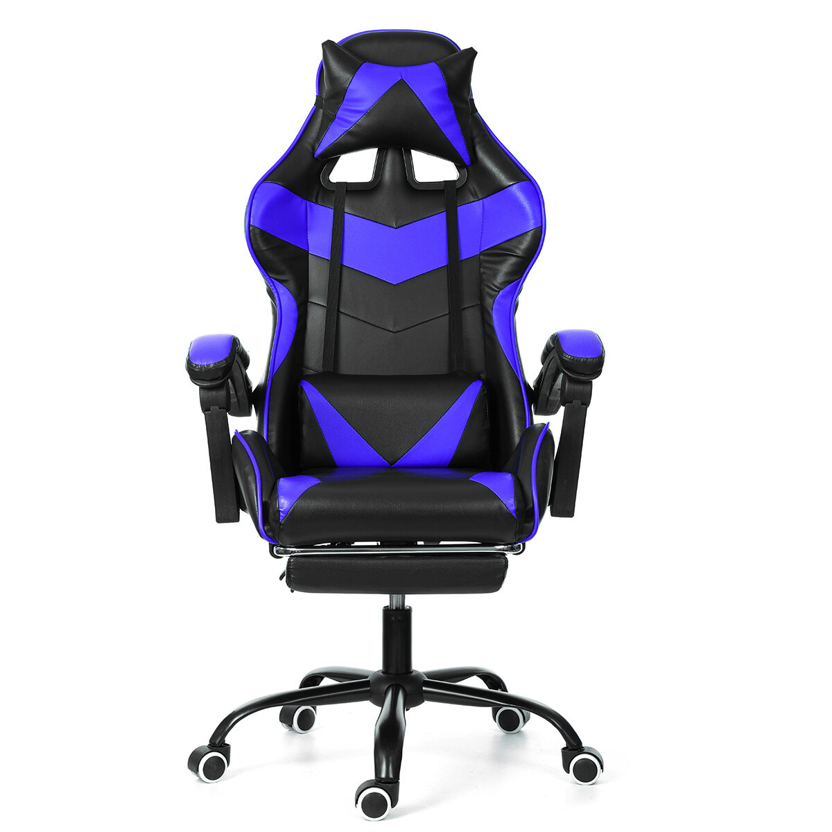 Hoffree Ergonomic High Back Racing Chair Reclining Office Chair Adjustable Height Rotating Lift Chair PU Leather Gaming