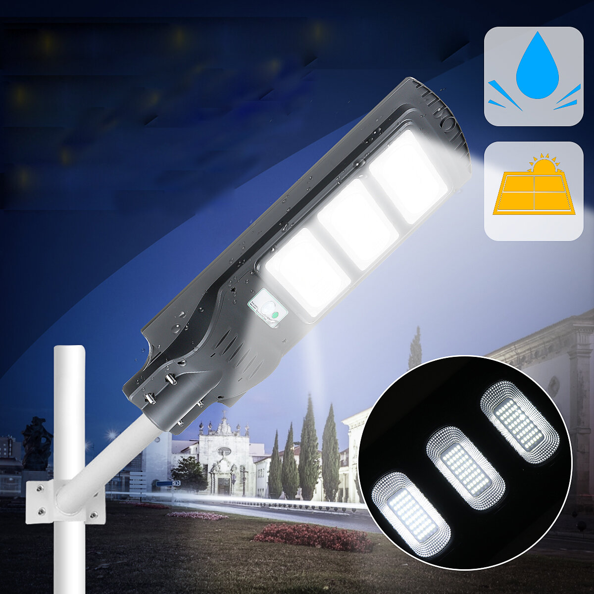 40W 80W 120W Solar Street Light PIR Motion Sensor LED Outdoor Garden P ath Wall Lamp