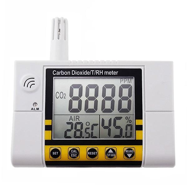 

Digital Wall Mount Indoor Air Quality Temperature RH Carbon Dioxide CO2 Tester Sensor Detector 0~2000 ppm Range