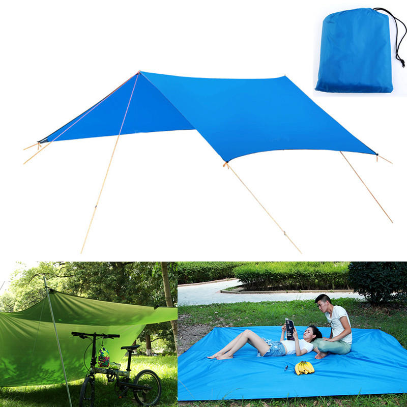3x3M Tuin Luifel Strand Zon Onderdak Tarp Waterdichte Tent Schaduw Outdoor Camping Hangmat Regen Fly