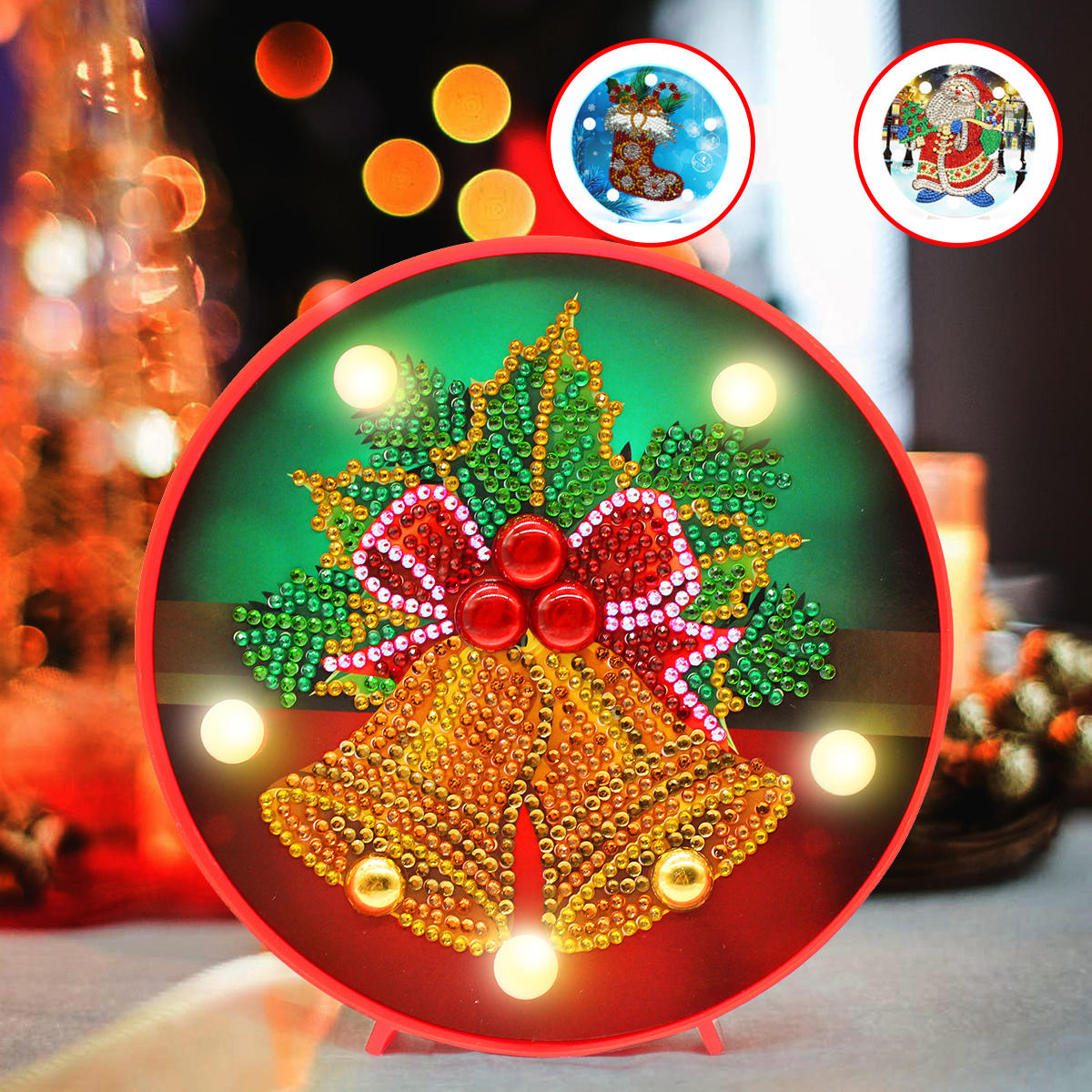 Kerstboom LED-nachtlampje DIY Diamond Home Bedroom Colorful decoratieve lamp