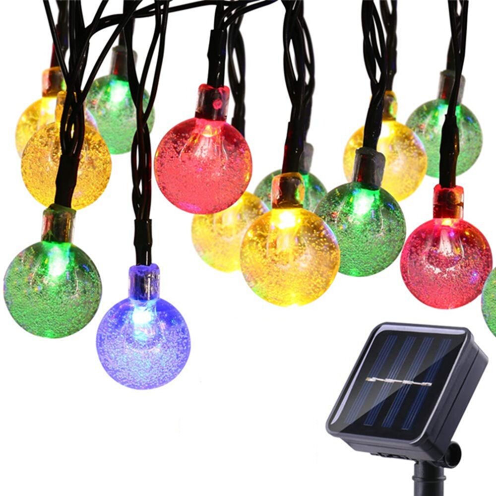 5M Outdoor Solar Powered 20 LED Glühbirne Lichterkette Garten Urlaub Hochzeitslampe Weihnachtsbaum Dekorationen Lichter