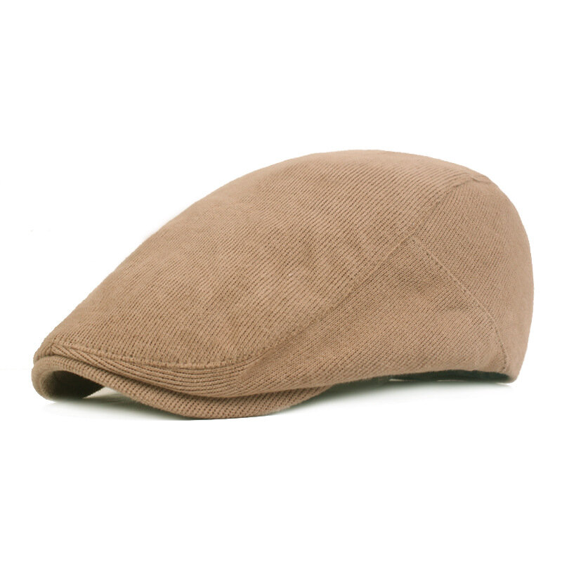 

Mens Washed Cotton Stripe Beret Caps Outdoor Sport Adjustable Visor Forward Hats