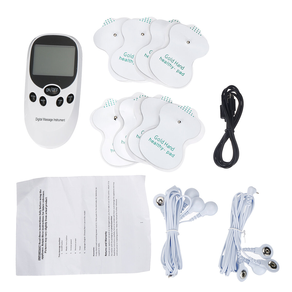 

Muscle Stimulator Eletronic Massager Machine Dual Channel Massager Acupuncture Physiotherapy Body Circulation Relieves P