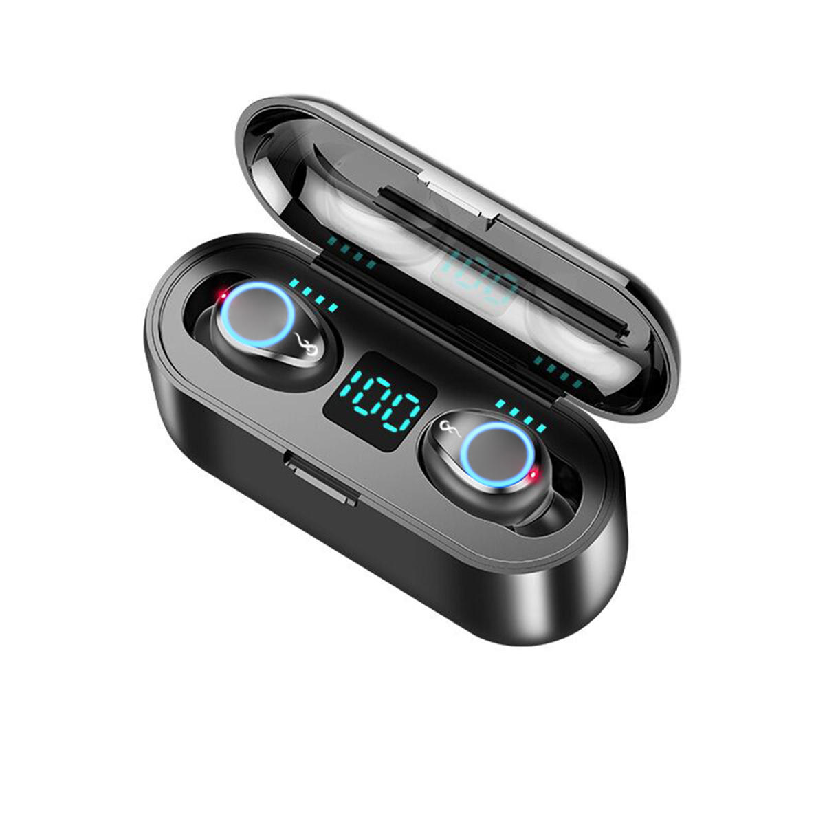 TWS Dual Digital Display bluetooth 5.0 Earphone Hifi Stereo Waterproof Headphones with 2000mAh Power