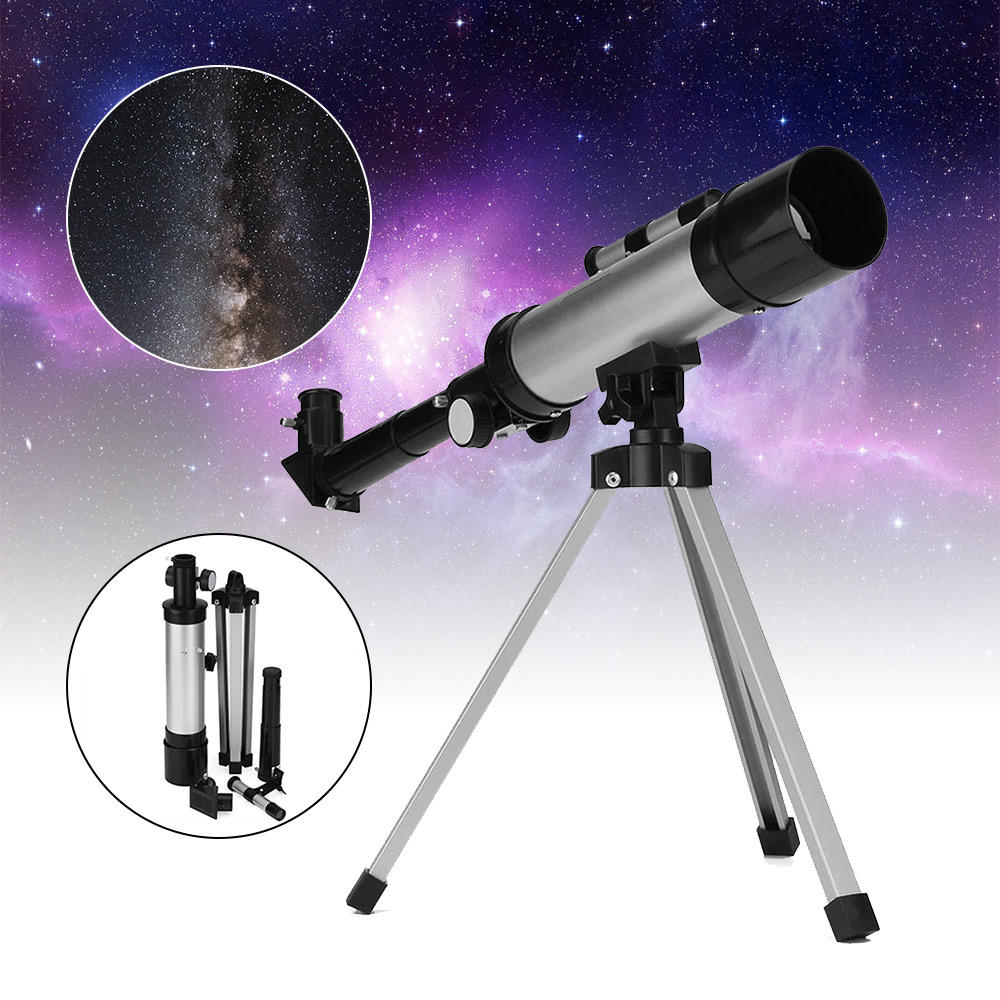 تلسكوب فلكي أحادي العين IPRee® تلسكوب فلكي كاسح + حامل ثلاثي + محدد بصري لمشاهدة القمر والطيور للأطفال والطلاب.