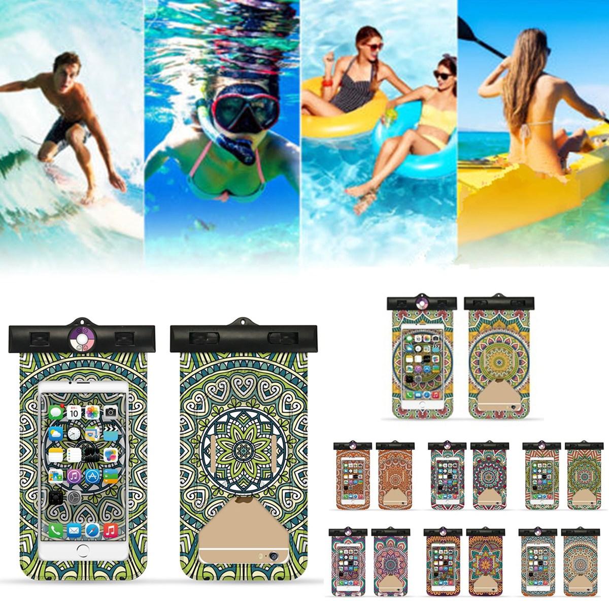 

Bakeey Bohemian Style Waterproof Phone Sealed Bag Sunshade UV Sensor Arm Set Mobile Phone Accessories for Phone below 6