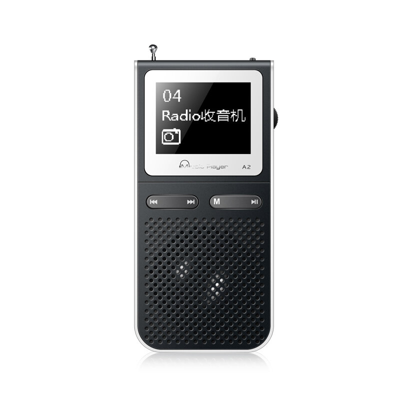 

IQQ A2 8GB MP3 Player with Loud Speak External Sound 100 Hours Standby Support FM Radio TF Card Expand Up to 128GB