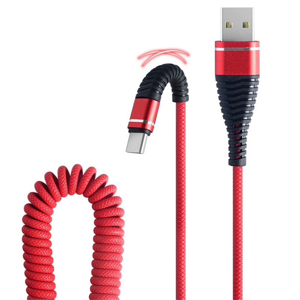 

Bakeey 2.4A Spring Micro USB Type C Fast Charging Data Cable For Huawei P30 Pro Mate 30 5G 9Pro K20 Pro K30 S10+ Note 10