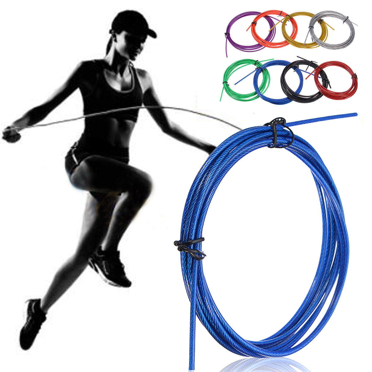3m Rope Jumping Replaceable Wire Cable Speed Jump Ropes Fitness Equipment