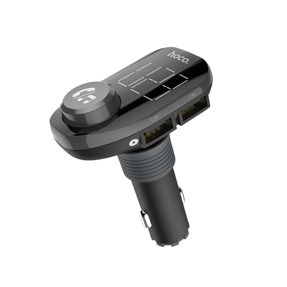 

HOCO 3.4A 2 Port LED Didital Display Fast Charging USB Car Bluetooth FM Transmitter Charger For iPhone X XS Huawei P30 M