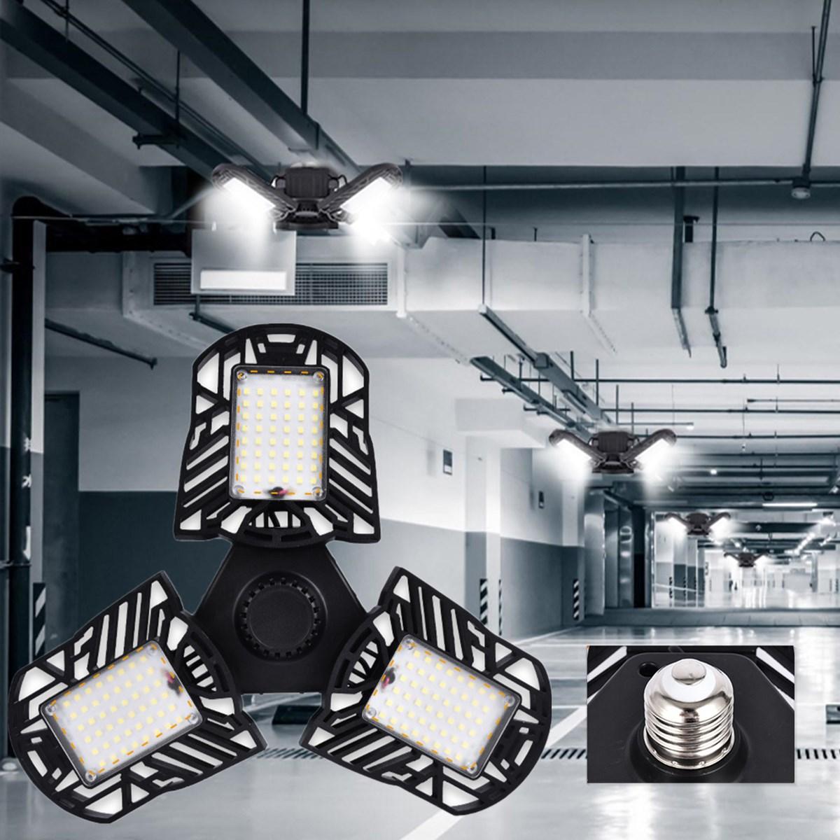 AC85-265V E26 E27 60W Puur Wit 144 LED Opvouwbaar Garage Plafondlamp Workshop Verstelbare vervormbar