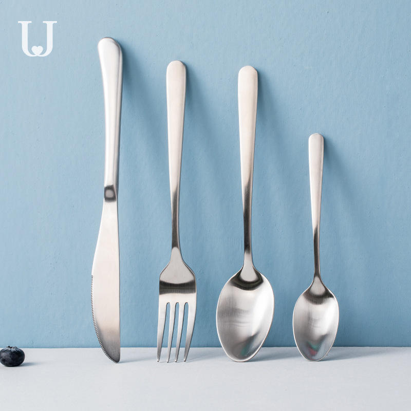Jordan & Judy™ Stainless Steel Flatware Set Dinnerware Cutlery- Knife+Folk+Dinner Spoon+Dessert Spoon