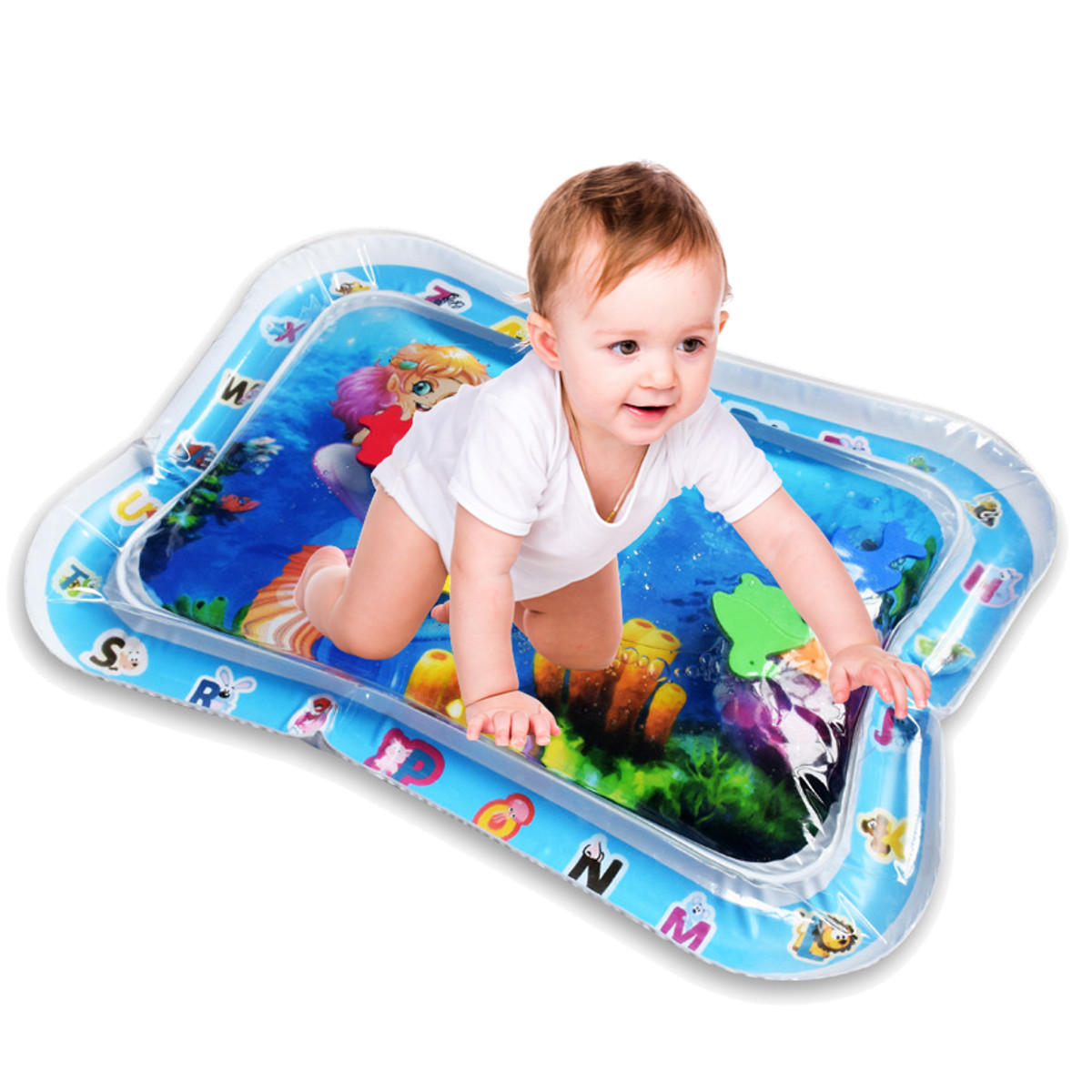 

Baby Water Play Mat Inflatable Infants Toddlers Fun Tummy Time Activity Center Ice Mat Baby Floor Mat