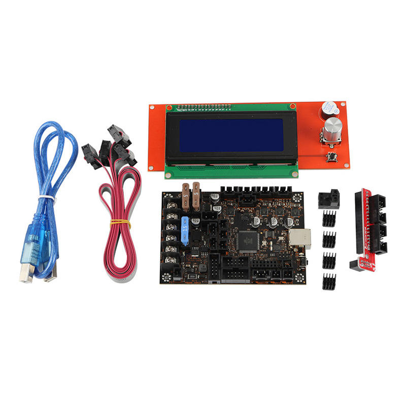 

Einsy Rambo1.1b Mainboard + 2004 LCD Display Kit with Heatsink & Cables for 3D Printer Reprap Prusa i3 MK3/3S Part