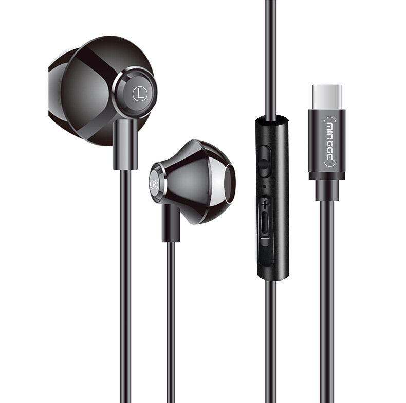 M28i Type-c In-ear Metal Magnetic Earphone Bass Stereo Sports Wired Headphones for Huawei
