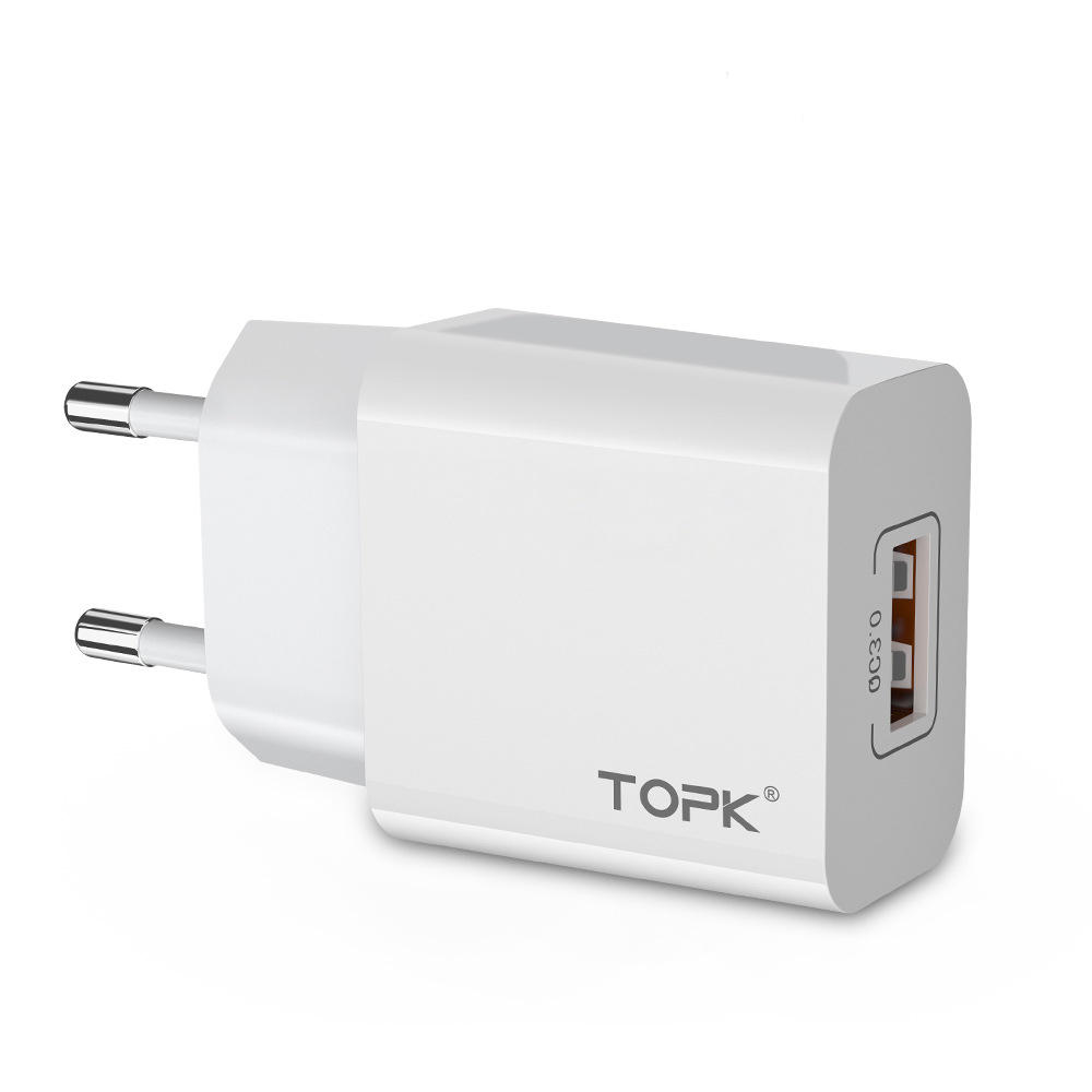 TOPK 18WQC3.0高速充電USB充電アダプターiPhone11 Pro Huawei P30 Pro Mate 30 9Pro S10 +注10