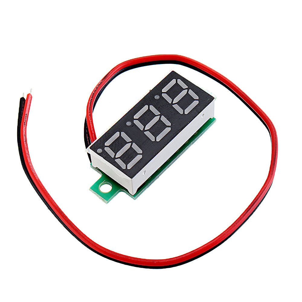 3 stks 0.28 Inch Tweedraads 2.5-30 V Digitaal Groen Display DC Voltmeter Verstelbare Voltage Meter