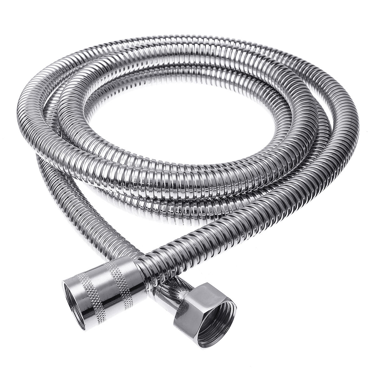 2M Extra Long Replacement Shower Hose Anti-Kink Adjustable Shower Pipe Steel 
