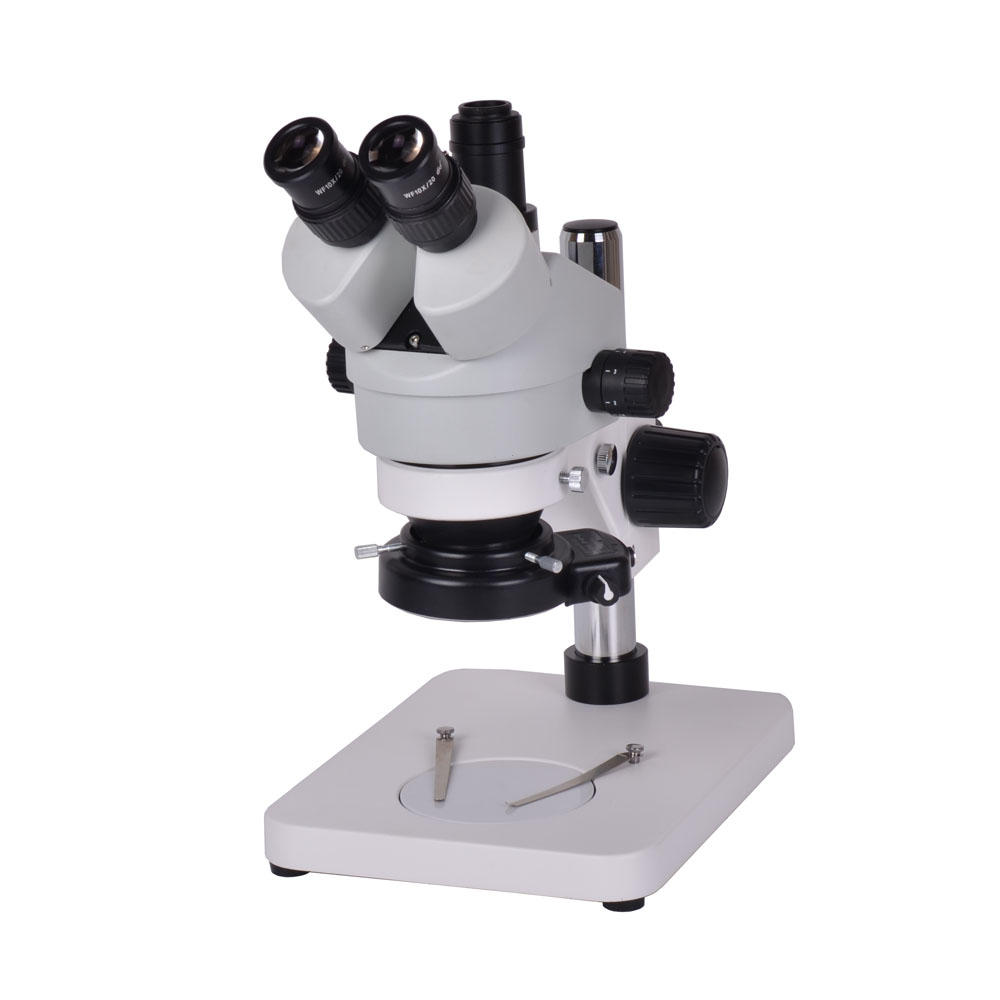 

HAYEAR 7X-45X Trinocular Stereo Microscope Trinocular Visual + 56 LED Light + WF10X20 Eyepiece + C Adapter for LAB PCB