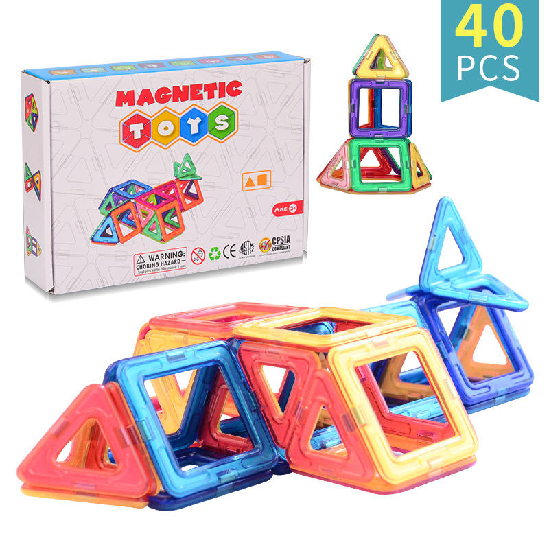 

40 шт. Магнитные шт блоки игрушки DIY детские развивающие игрушки чисто магнитные с Коробка упаковка