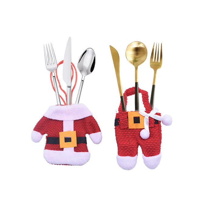 1set Creative Christmas Small Clothes Pants Tableware Sets Kitchen Restaurant Hotel Layout Knife For