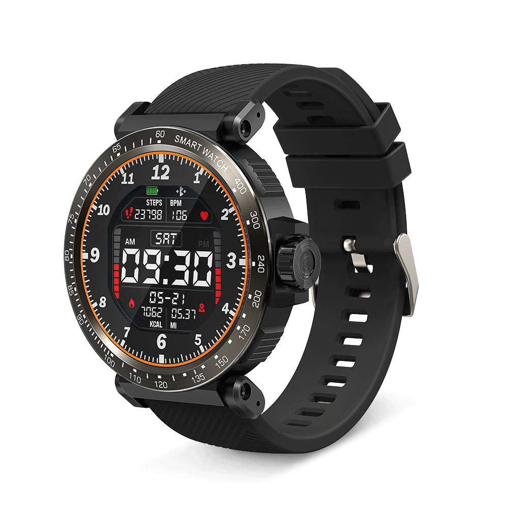 BlitzWolf® BW-AT1 Full Screen Touch Dymanic UI Display Heart Rate Blood Pressure Oxygen Monitor Weather Push Smart Watch