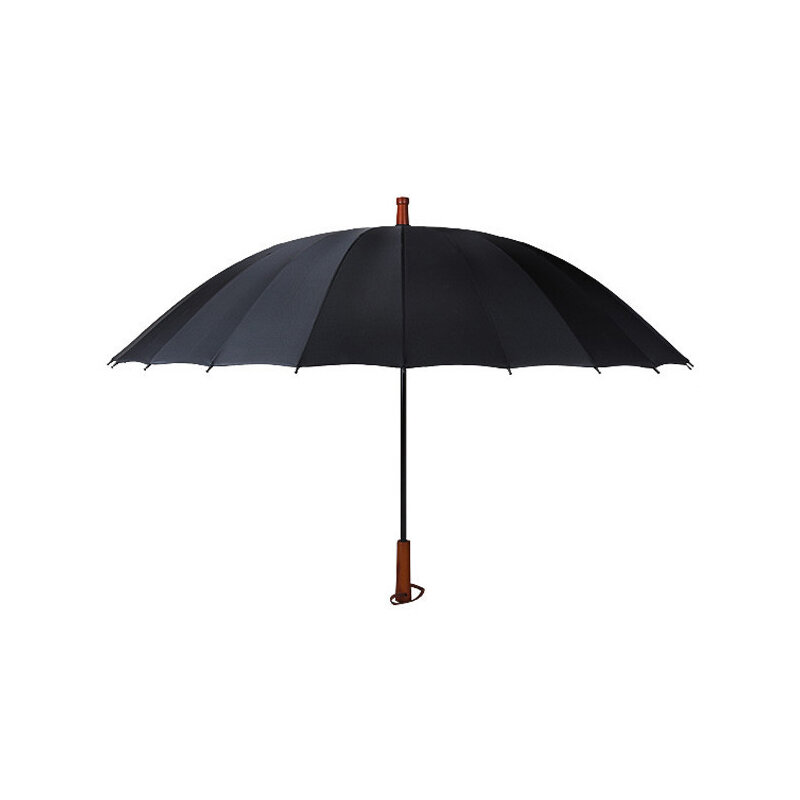 

IPree® 190T Impact Cloth 24 Bone Ультра-прочный ветрозащитный зонт Деревянная ручка Прямой зонтик от солнца