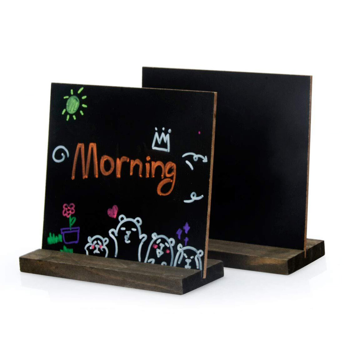 Wooden Small Blackboard Message Board Upright Home Restaurant Menu Card Desktop Cafe Multifunctional