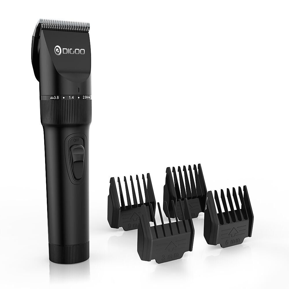 Digoo BB-T2 USB Ceramic R-Blade Hair Clipper Trimmer Rechargeable 4X Extra Limiting...
