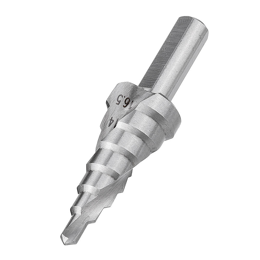 Drillpro 4-16,5 mm HSS-stapboor Snelle stalen driehoekige handgreep Spiraalgroefstapboor