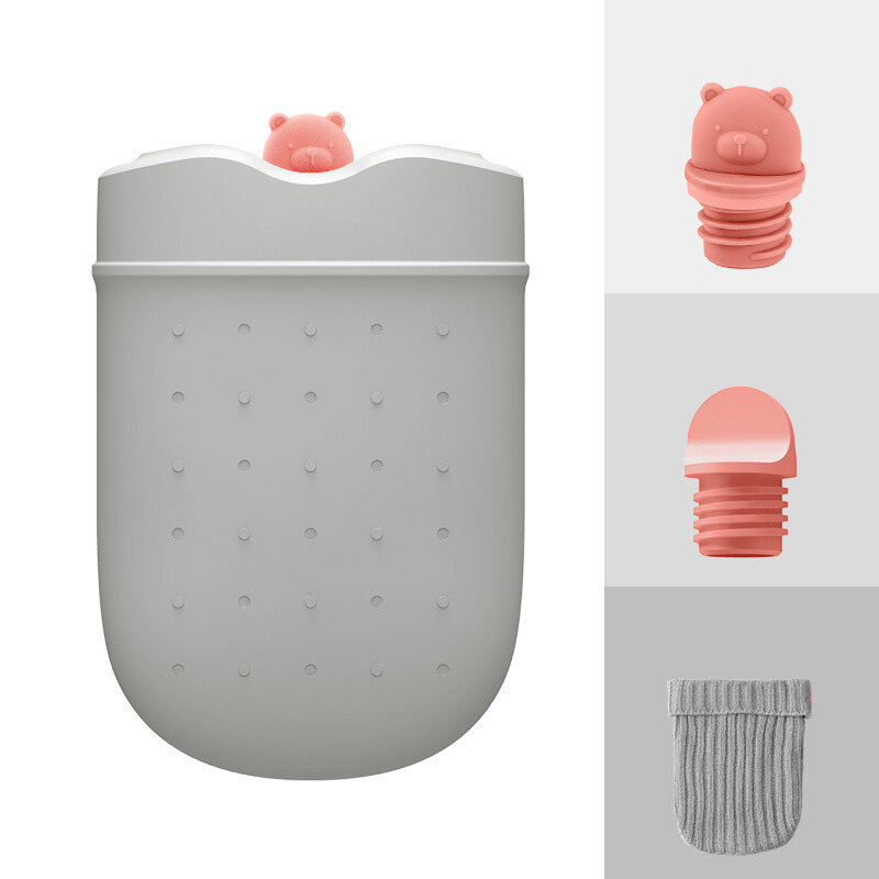 Bolsa de agua caliente Jordan&Judy R2 con aislamiento de 3-5 horas, calentamiento en microondas, botella de silicona y paquete de hielo para calentar las manos.