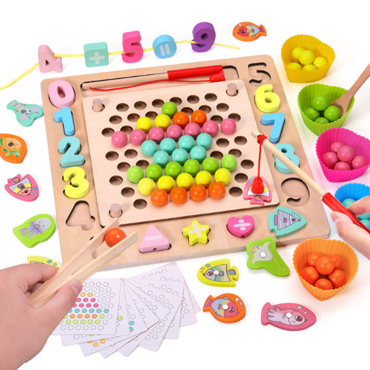 Puzzel Kinderpuzzel Clip Kleur Bal Training Concentratie van de baby Ouder-kind speelgoed