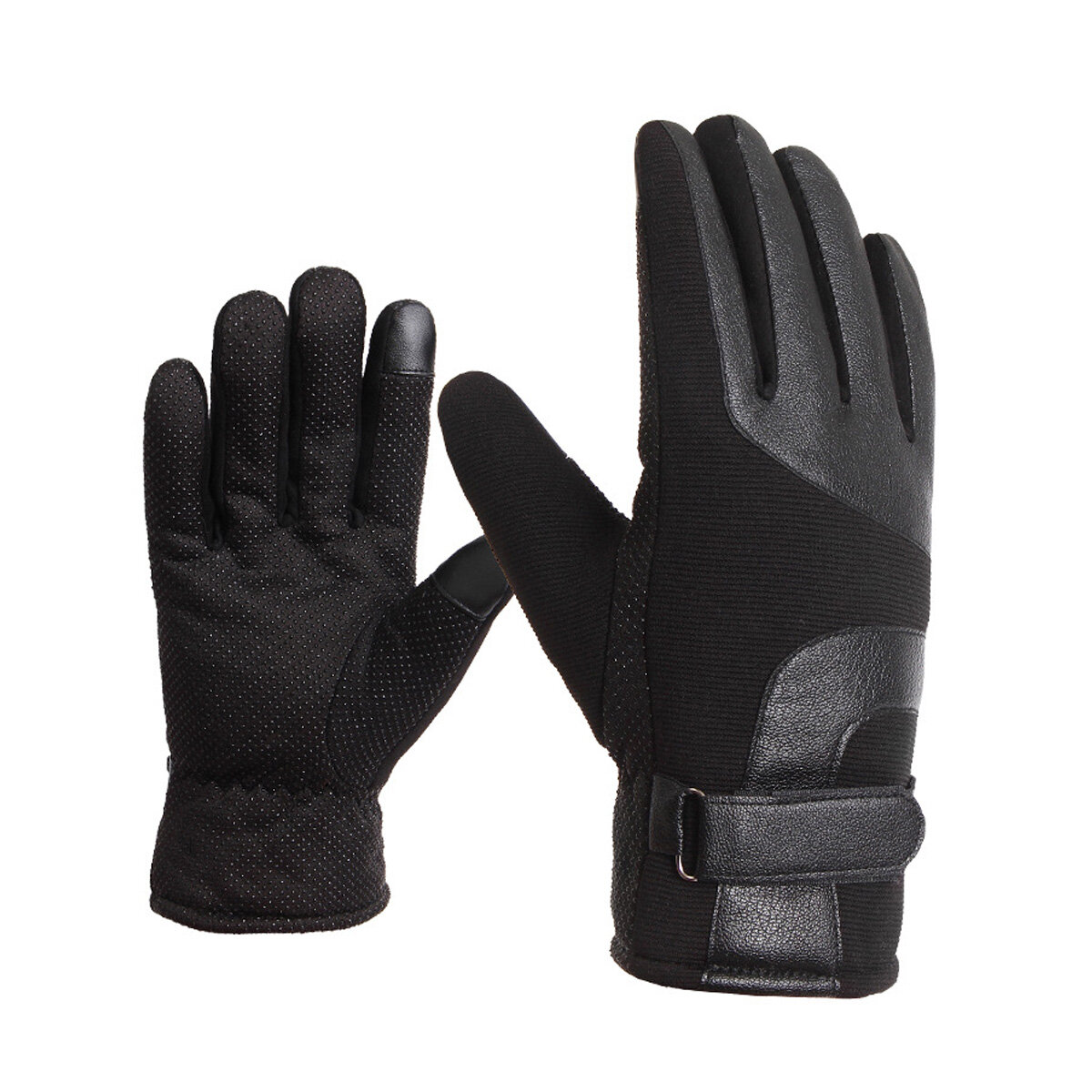 Men Women Winter Gloves Touch Screen Windproof Waterproof Leather Thick Warm US