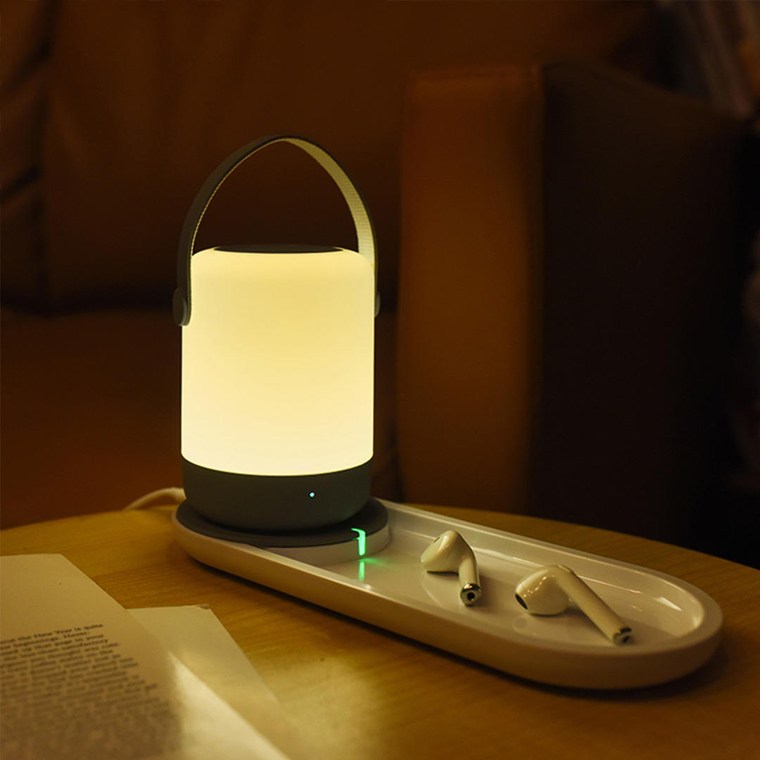 ZHIJI Portable USB Night Light Touch Operation Support 10W QI Wireless Charging