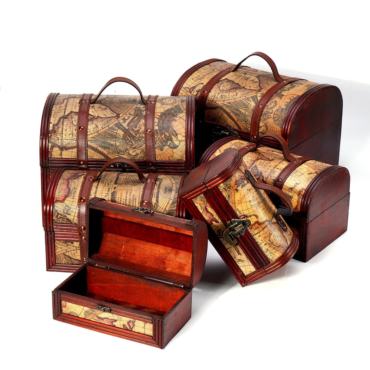 Pirate Treasure Jewelry Chest Trinket Keepsake Box Organizer Gift Case