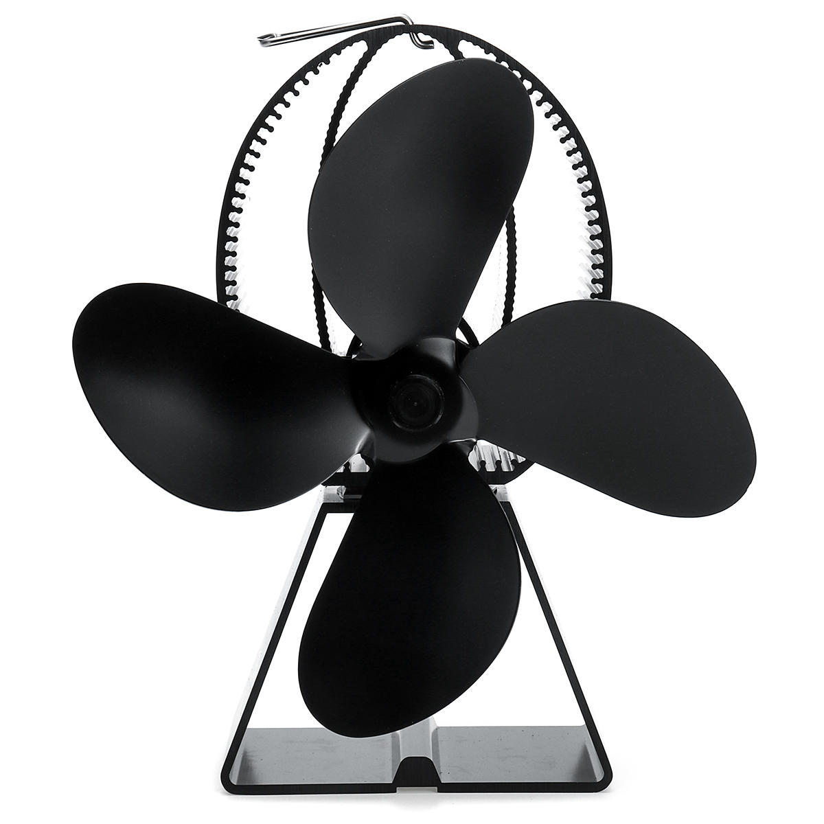 IPRee® Ventilateur de poêle à 4 lames Ventilateur de poêle à bois 150-180CFM 60-400 ° C