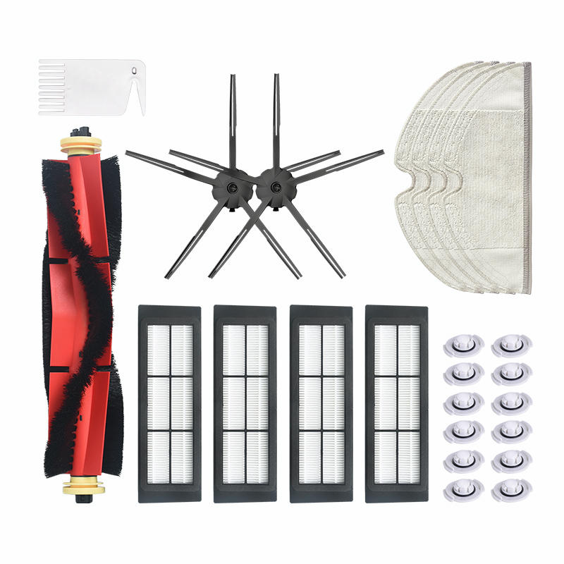 

24pcs Replacements for Xiaomi Roborock Xiaowa Vacuum Cleaner Parts Accessories 2*5-arm Side Brushes 4*Filters 1*Main Bru